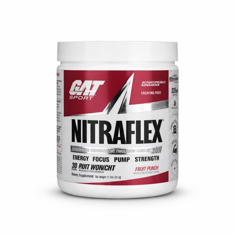 Pre Workout Nitraflex de GAT para energía y fuerza explosiva – EON Ecuador