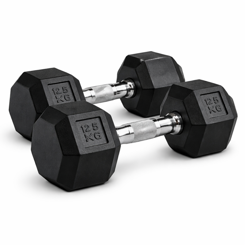 Mancuernas hexagonales de 12.5 kg para entrenamiento – EON Ecuador